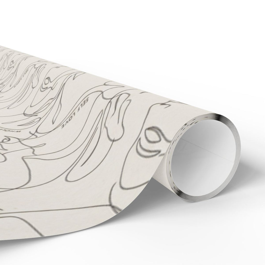 Abstract Faces Pattern Minimalistic Art Wallpaper