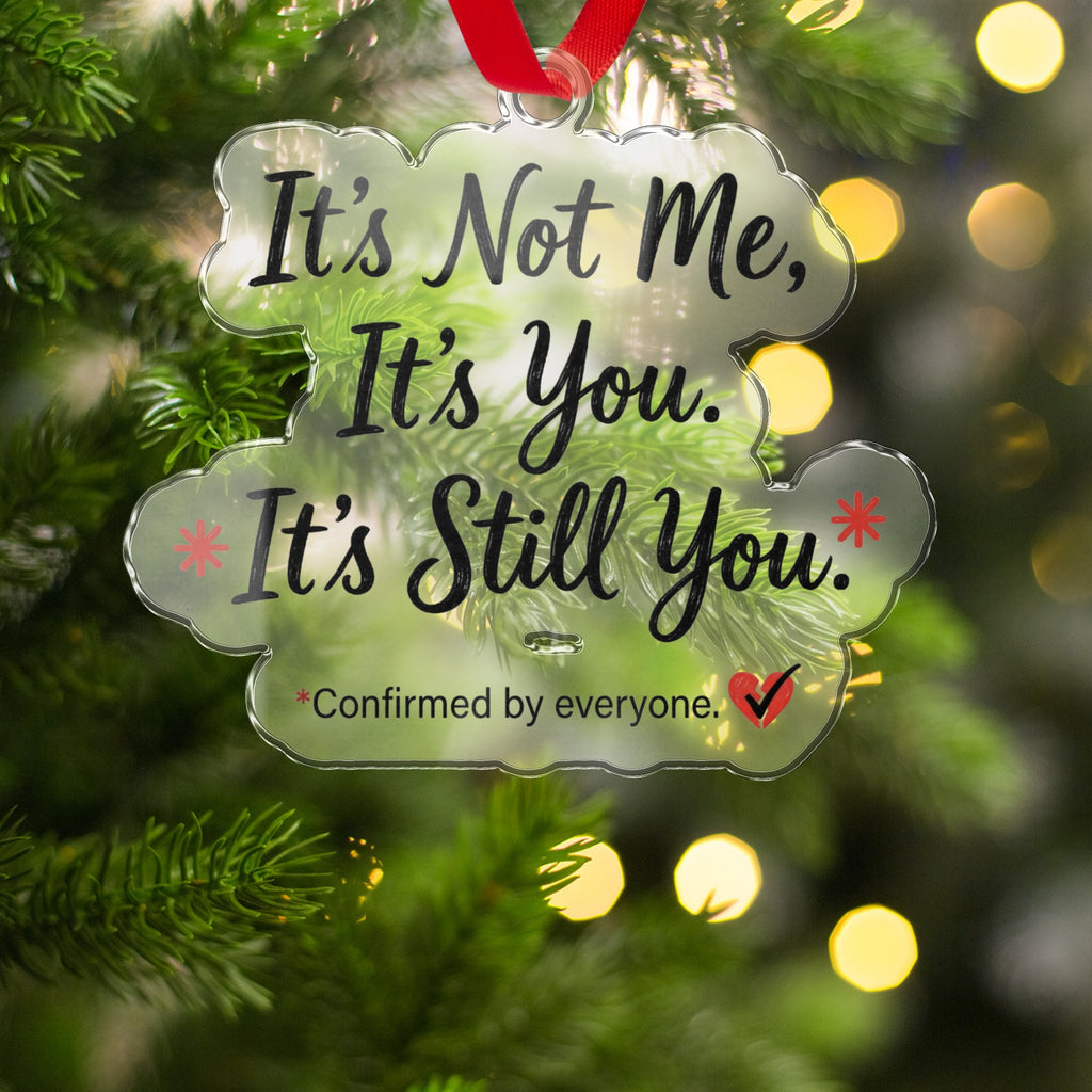 It's Not Me It's You It's Still You Christmas Ornament