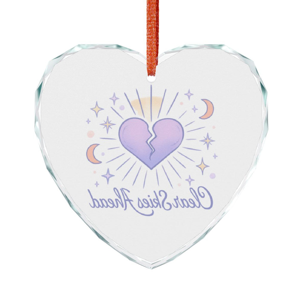 Heart Shape Ornament with Broken Heart Design
