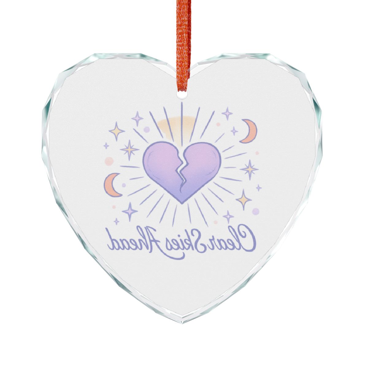Heart Shape Ornament with Broken Heart Design