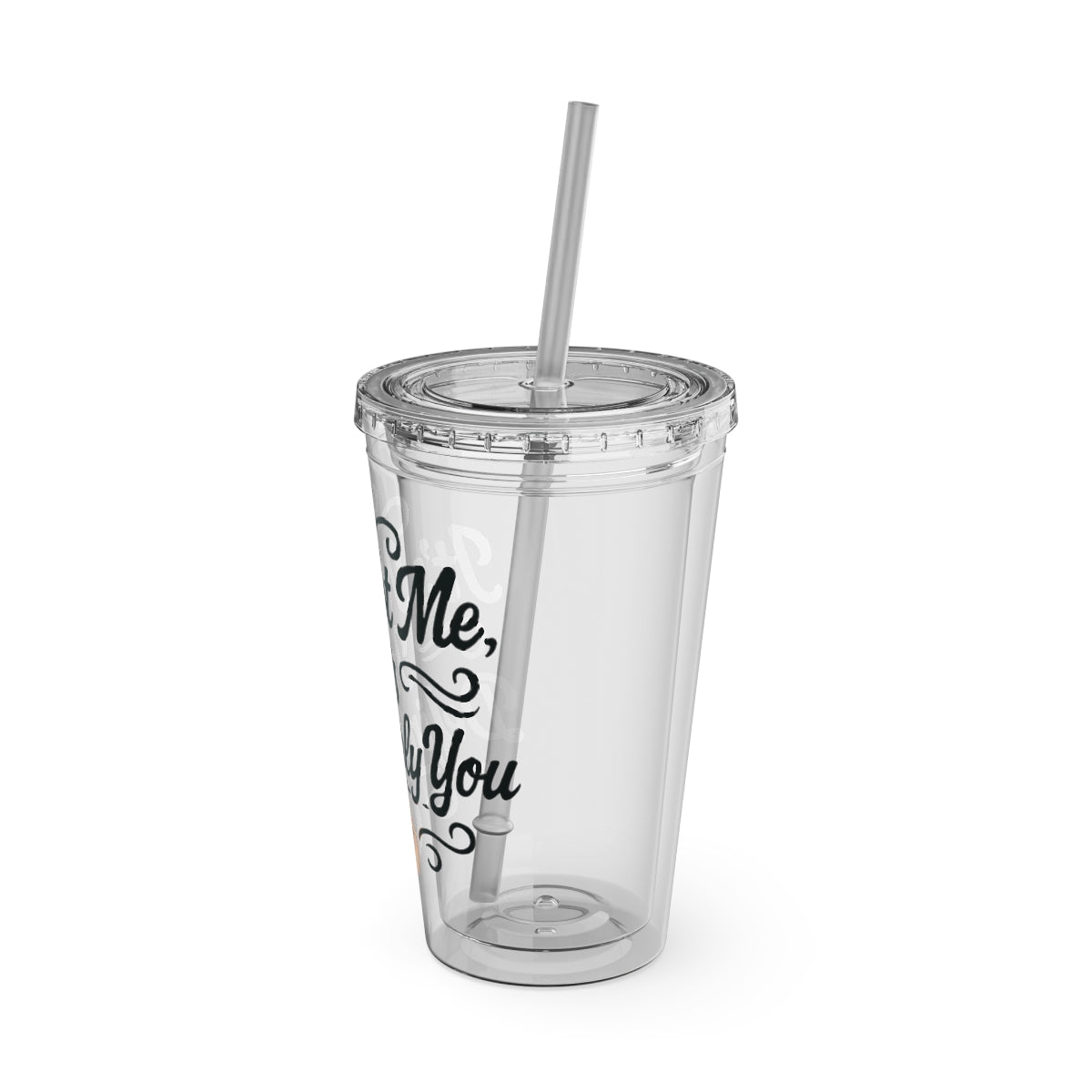 Insulated Travel Tumbler with Straw and Motivational Text