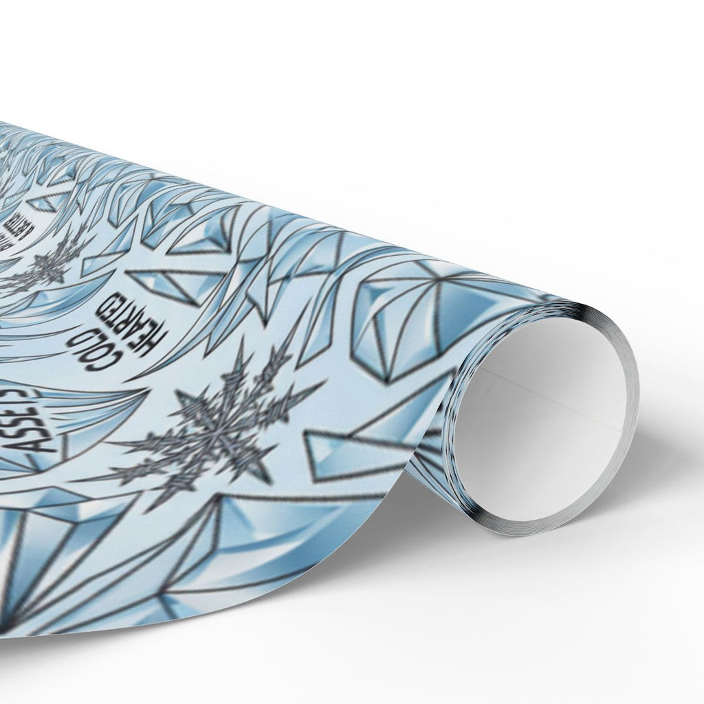 Icy Snowflakes and Glitter Gift Wrap Paper Roll