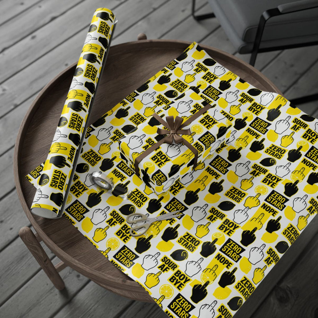 Funny Zero Stars Boy Bye Nope Wrapping Paper
