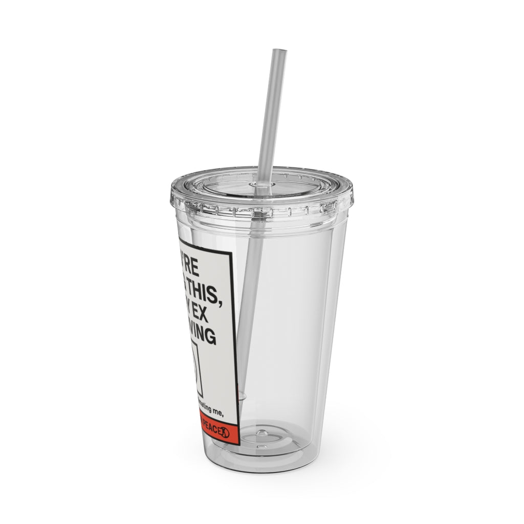 Funny Censorship Design Clear Tumbler with Straw