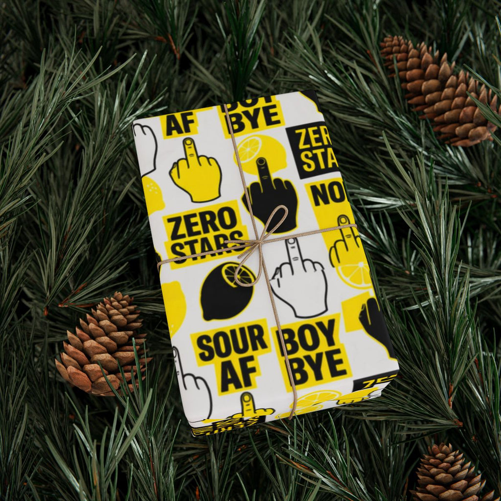 Funny and Bold Sour AF Boy Bye Gift Wrap Sheets