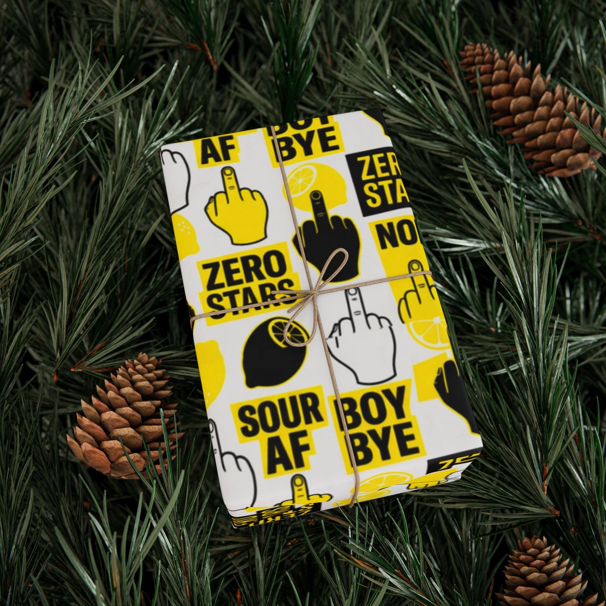 Funny and Bold Sour AF Boy Bye Gift Wrap Sheets