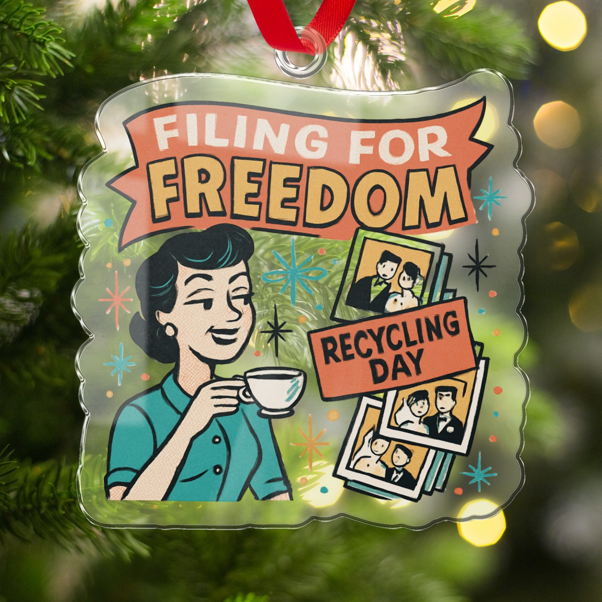 Filing For Freedom Retro Holiday Decoration