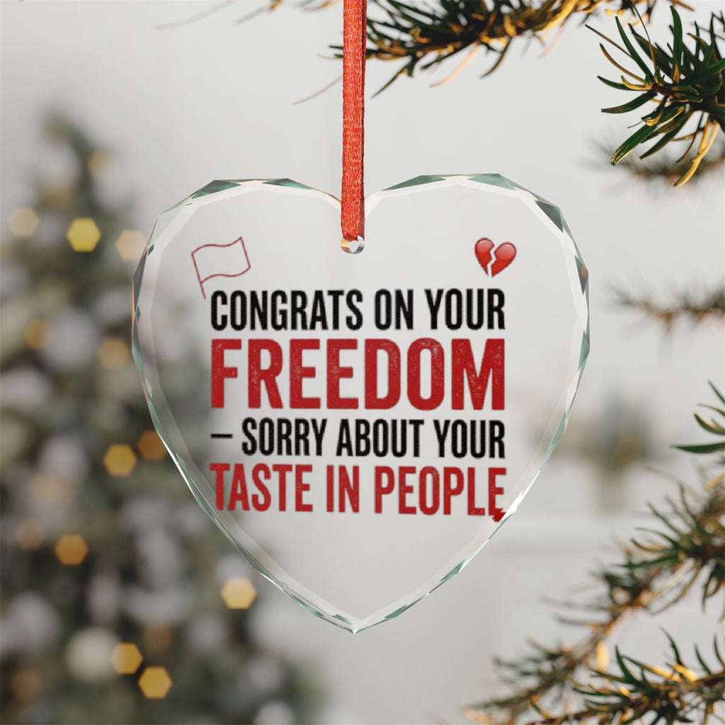 Congrats on Your Freedom Heart-shaped Ornament