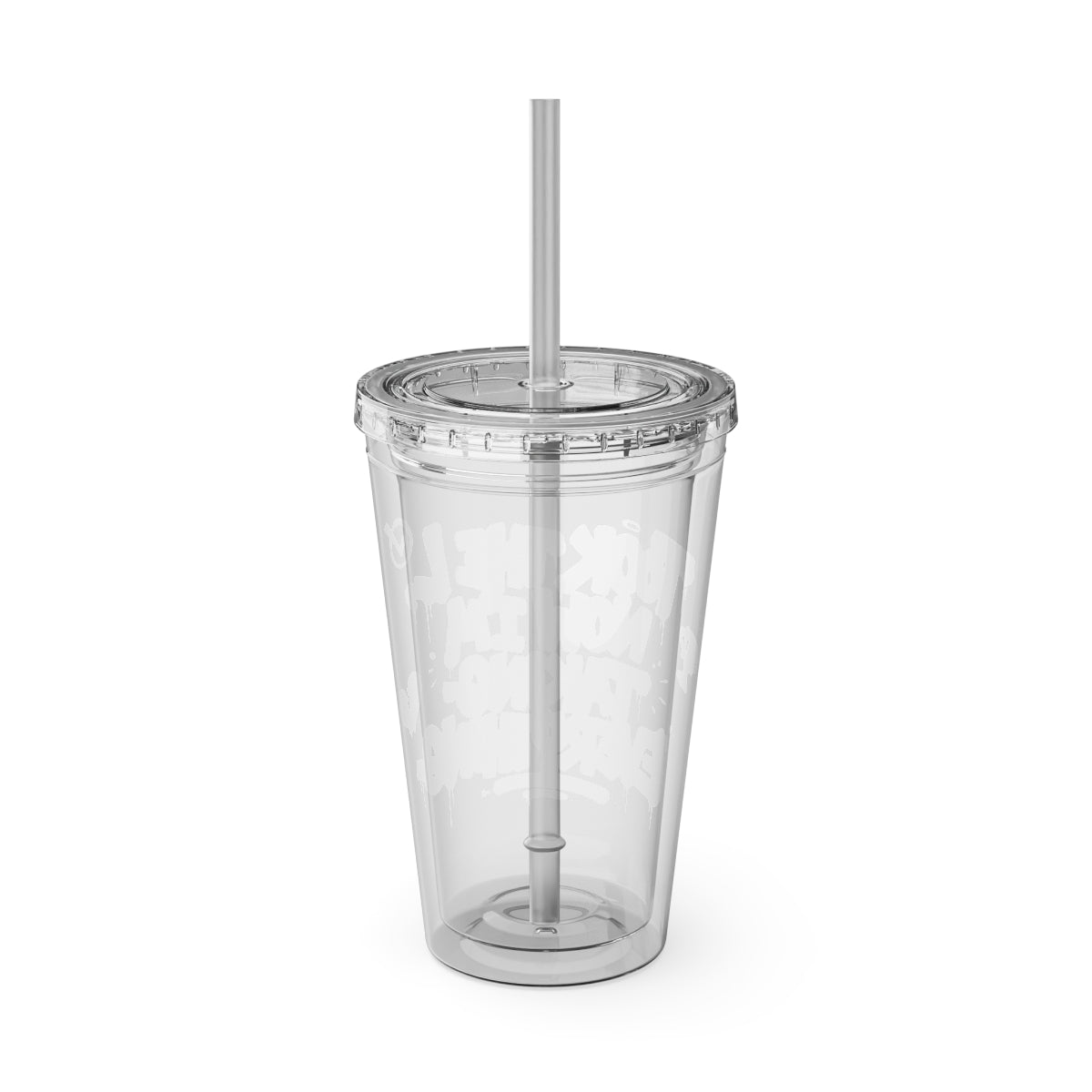 Transparent Tumbler with Straw for Refreshing Beverages