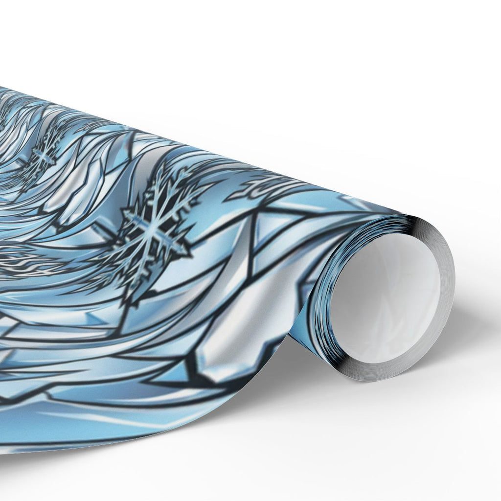 Gorgeous Blue Gradient Snowflake Design Wrapping Paper