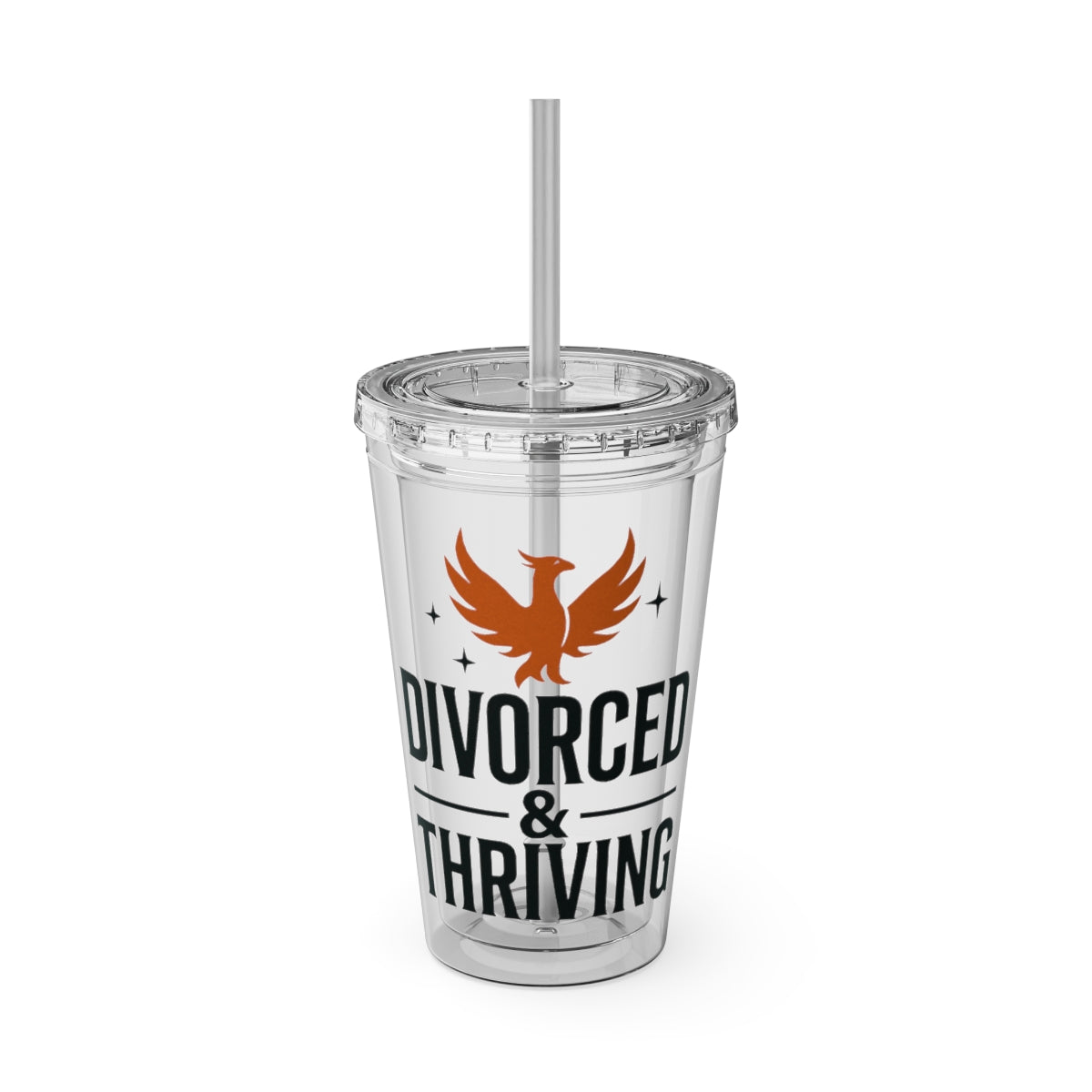 Divorced and Thriving Clear Travel Tumbler 16oz