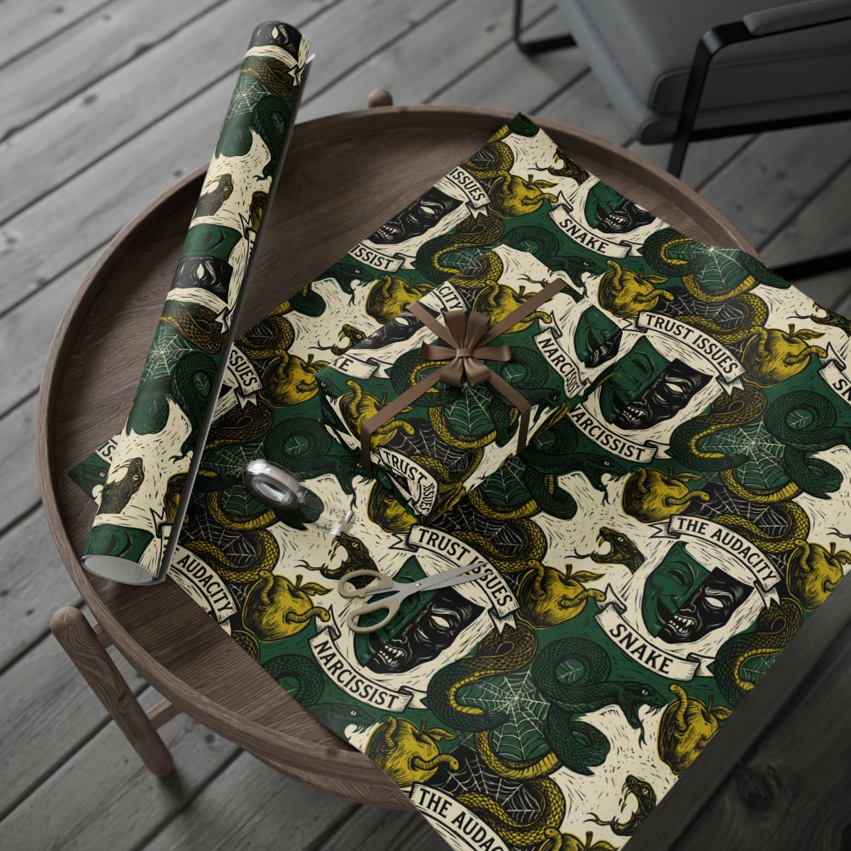 Snake Narcissist Trust Issues Wrapping Paper Rolls