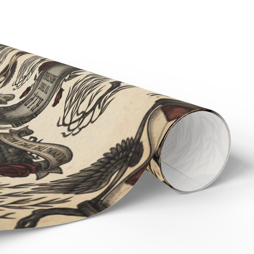 Intricately Detailed Dark and Beige Wrapping Paper