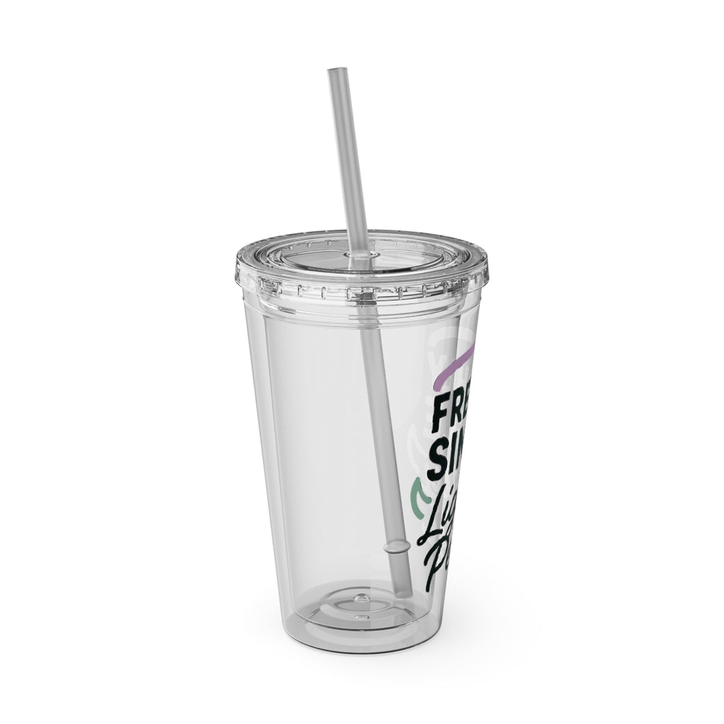 Free Sips Large Acrylic Tumbler with Straw Product