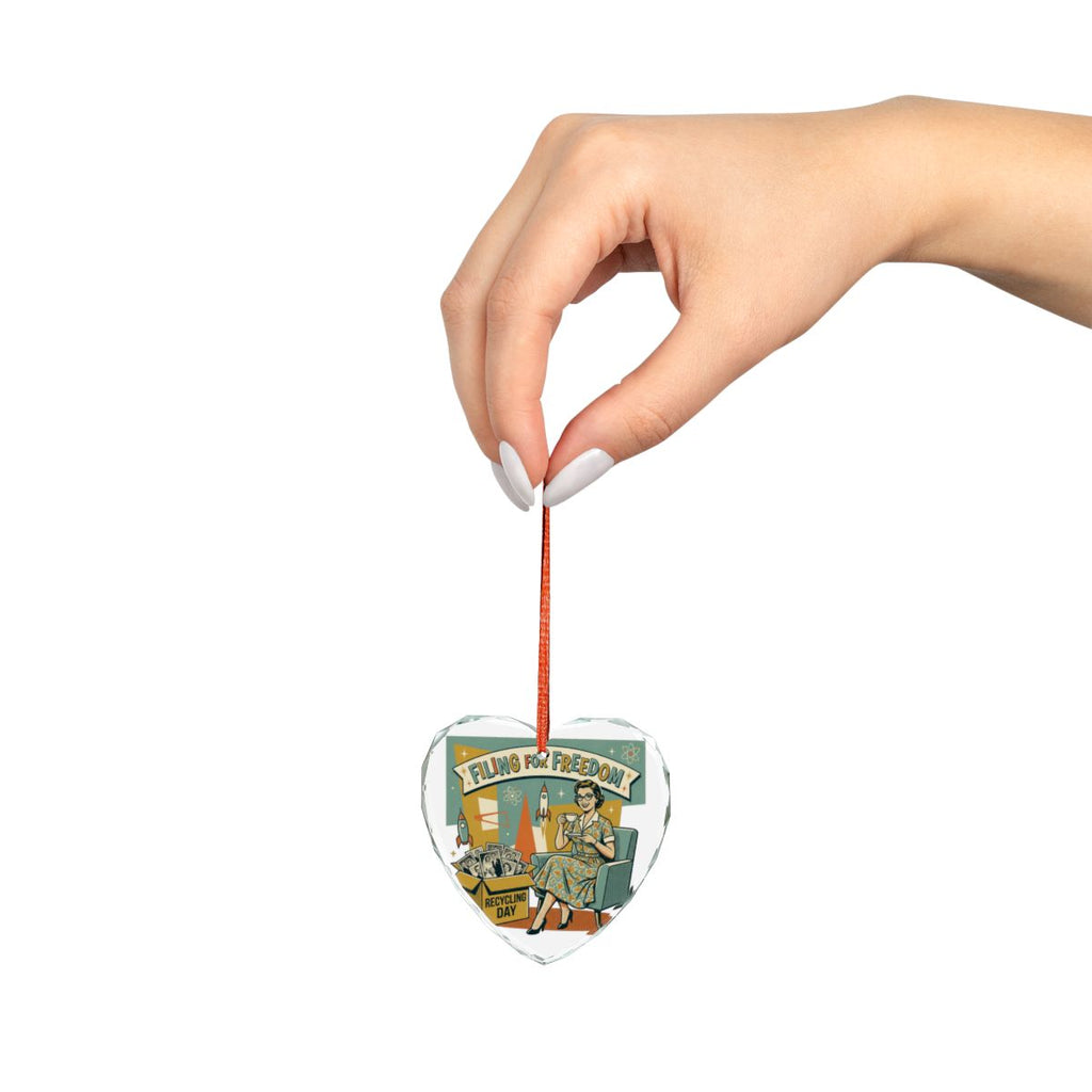 Flying For Freedom Heart Ornament Product