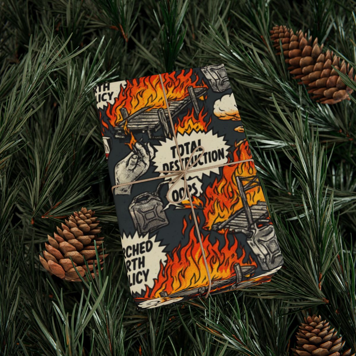 Retro Comic Style Wrapping Paper Design