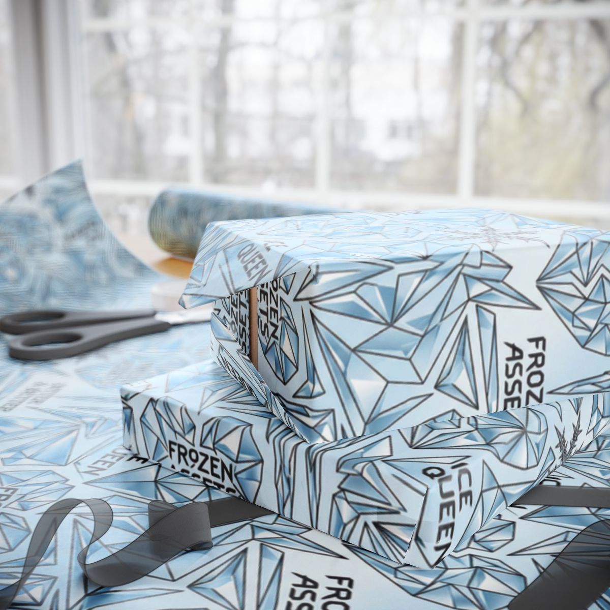 Frozen Queen Ice Asset Wrapping Paper design