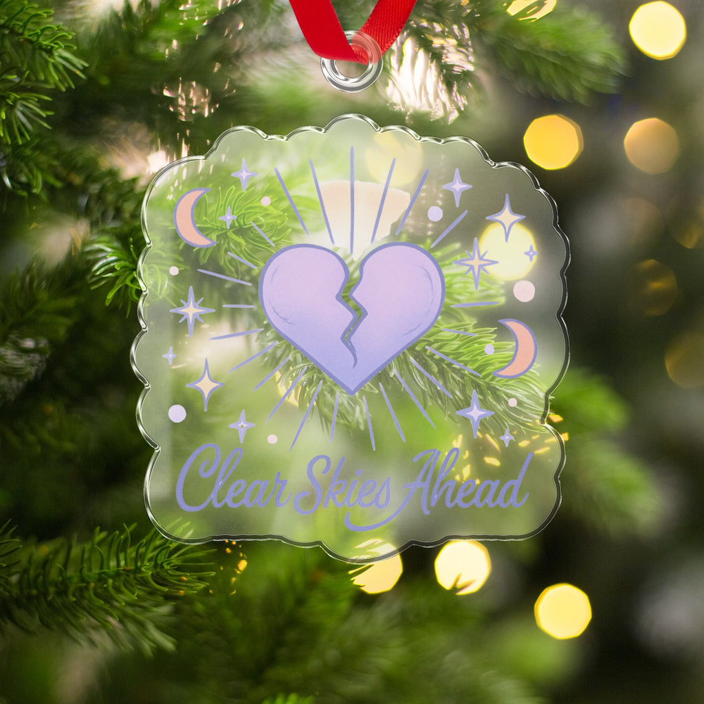 Clear Skies Ahead Heart Ornament for Holiday Decor