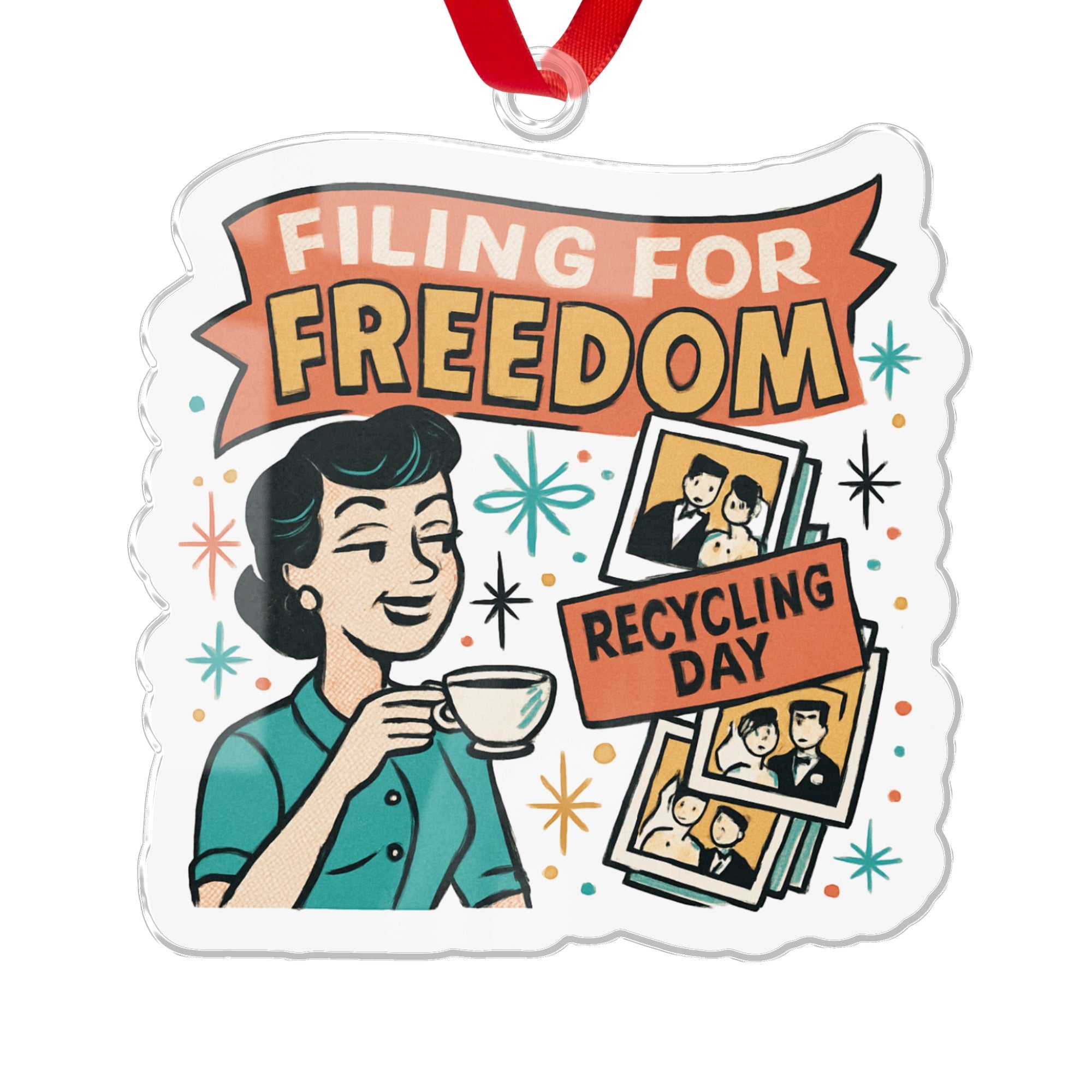 Filing for Freedom Recycling Day ornament