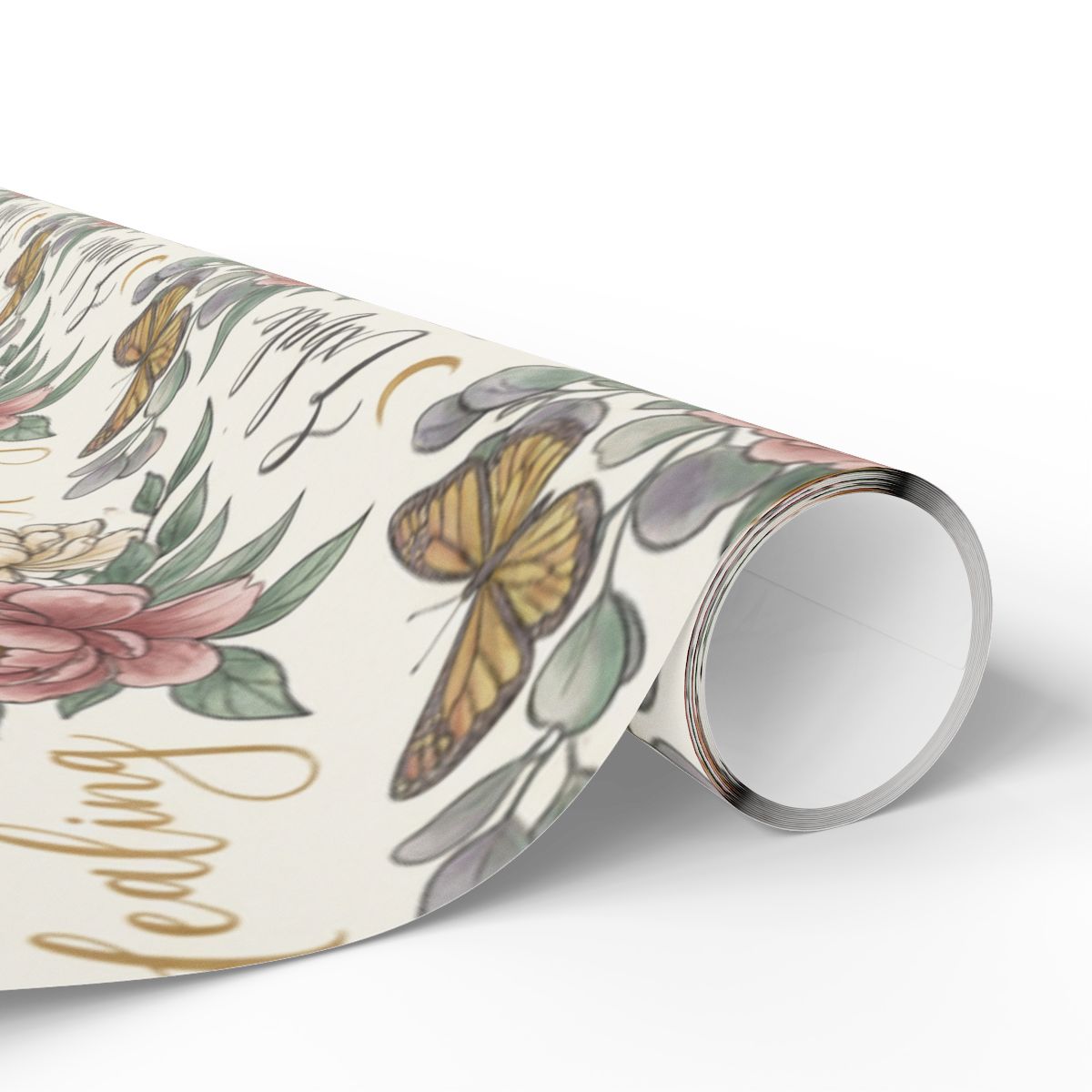 Healing Butterfly and Floral Theme Wallpaper