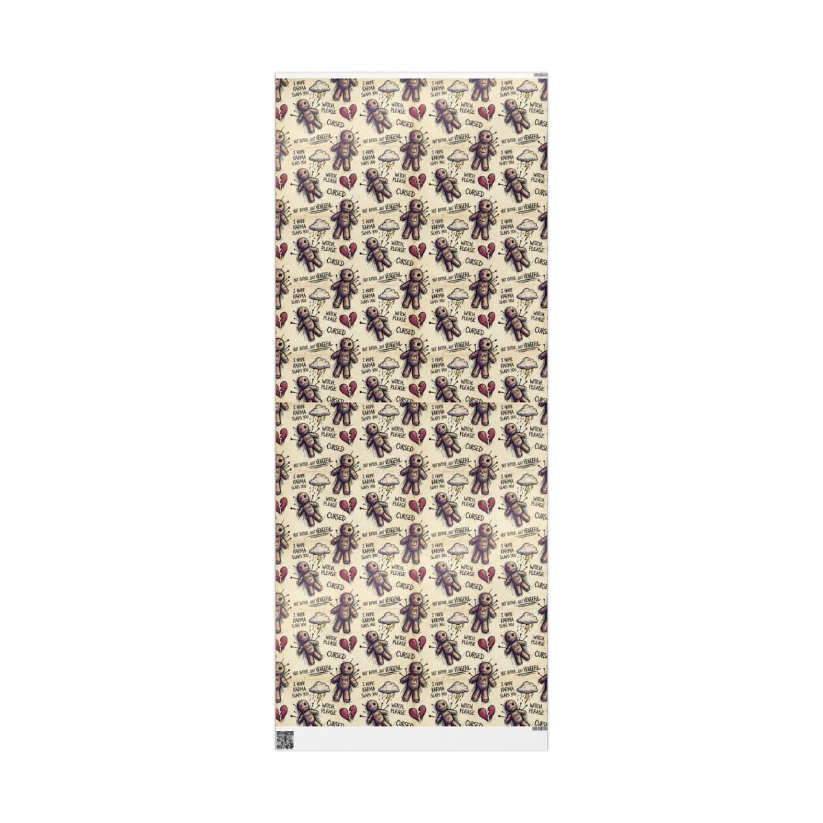 Festive Gingerbread Patterned Wrapping Paper Sheet