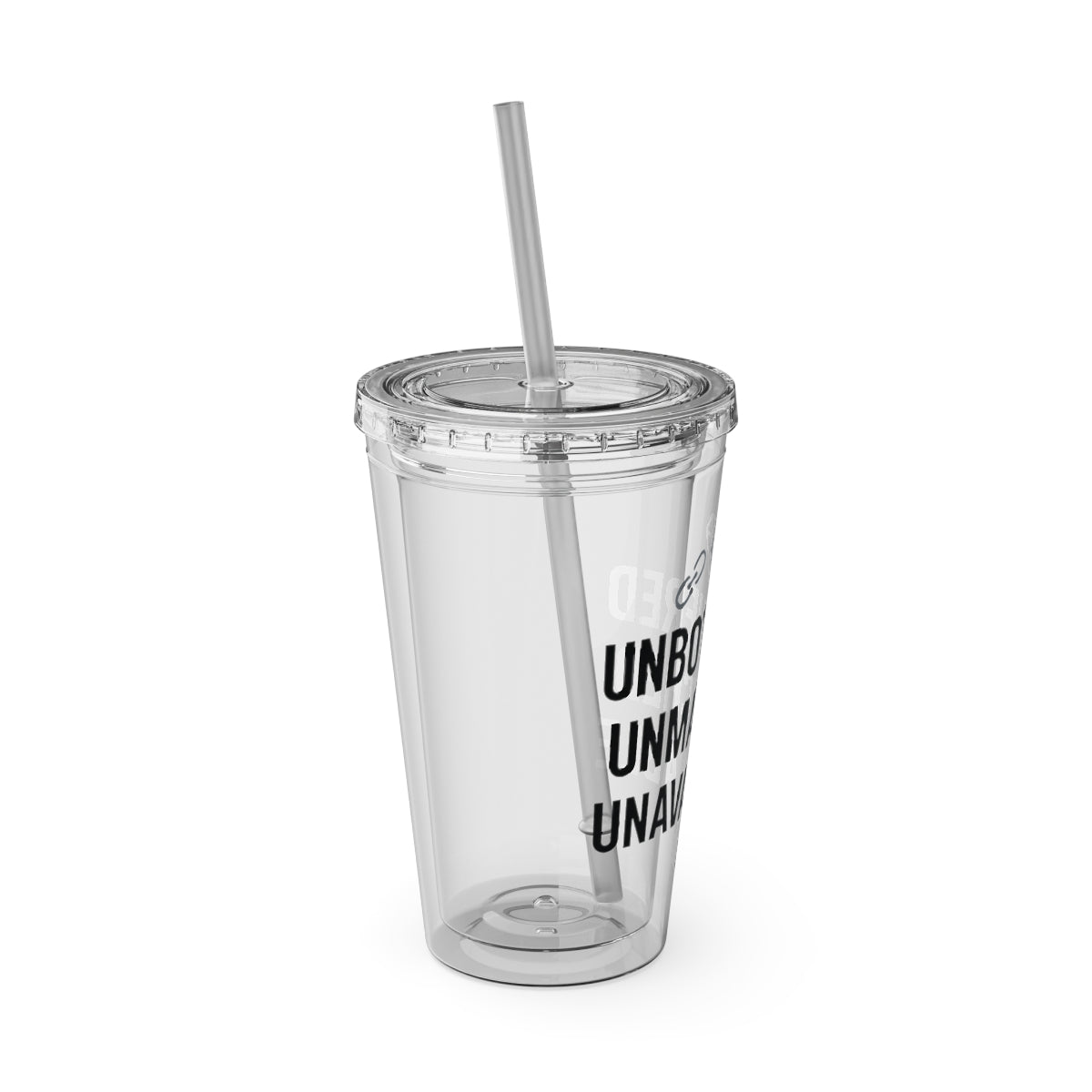 Clear Tumbler with Straw Unbox Your Potential