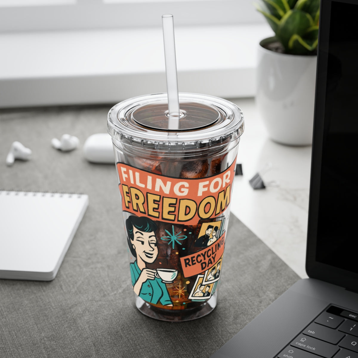 Filing For Freedom Recycling Day Tumbler