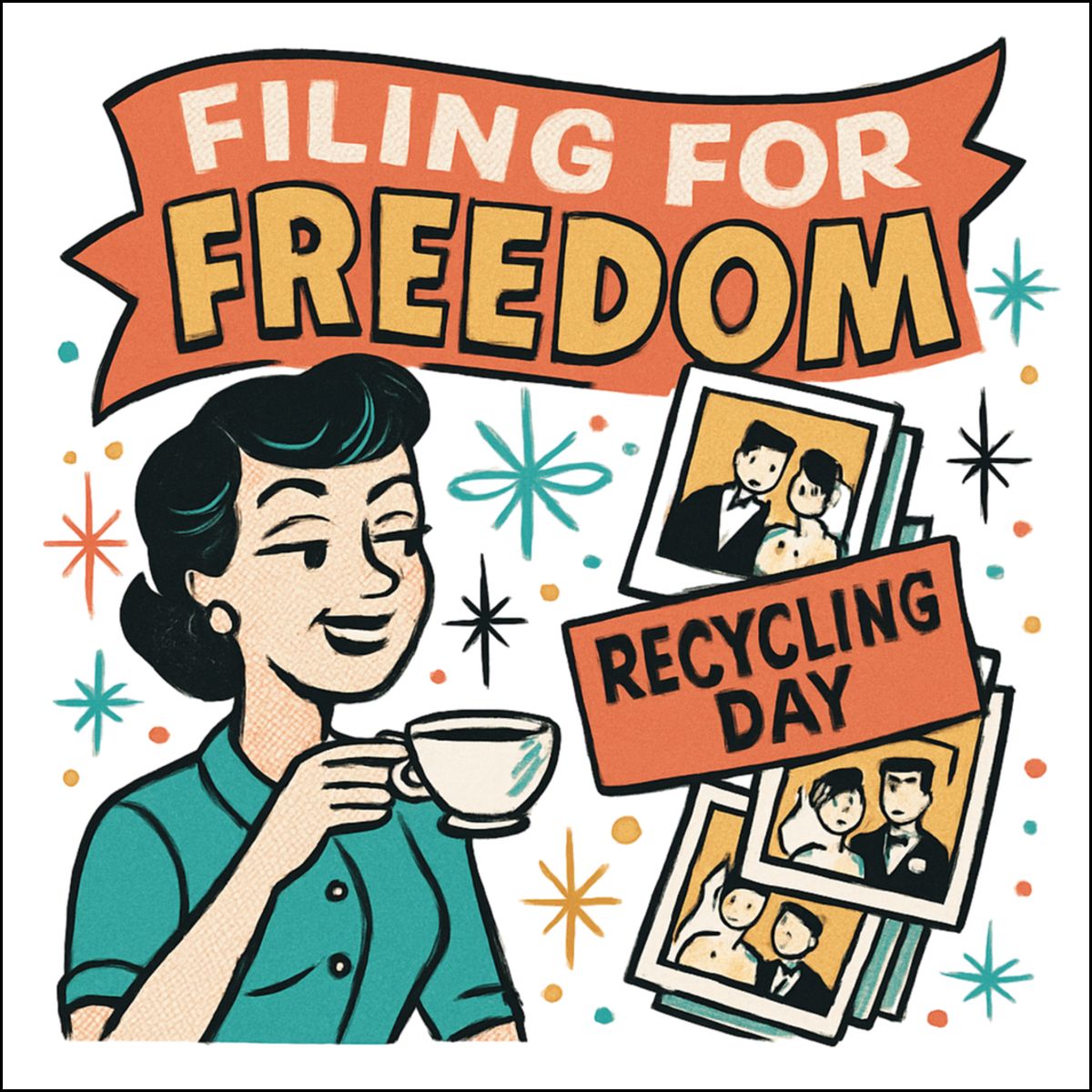 Filing for Freedom Recycling Day themed item