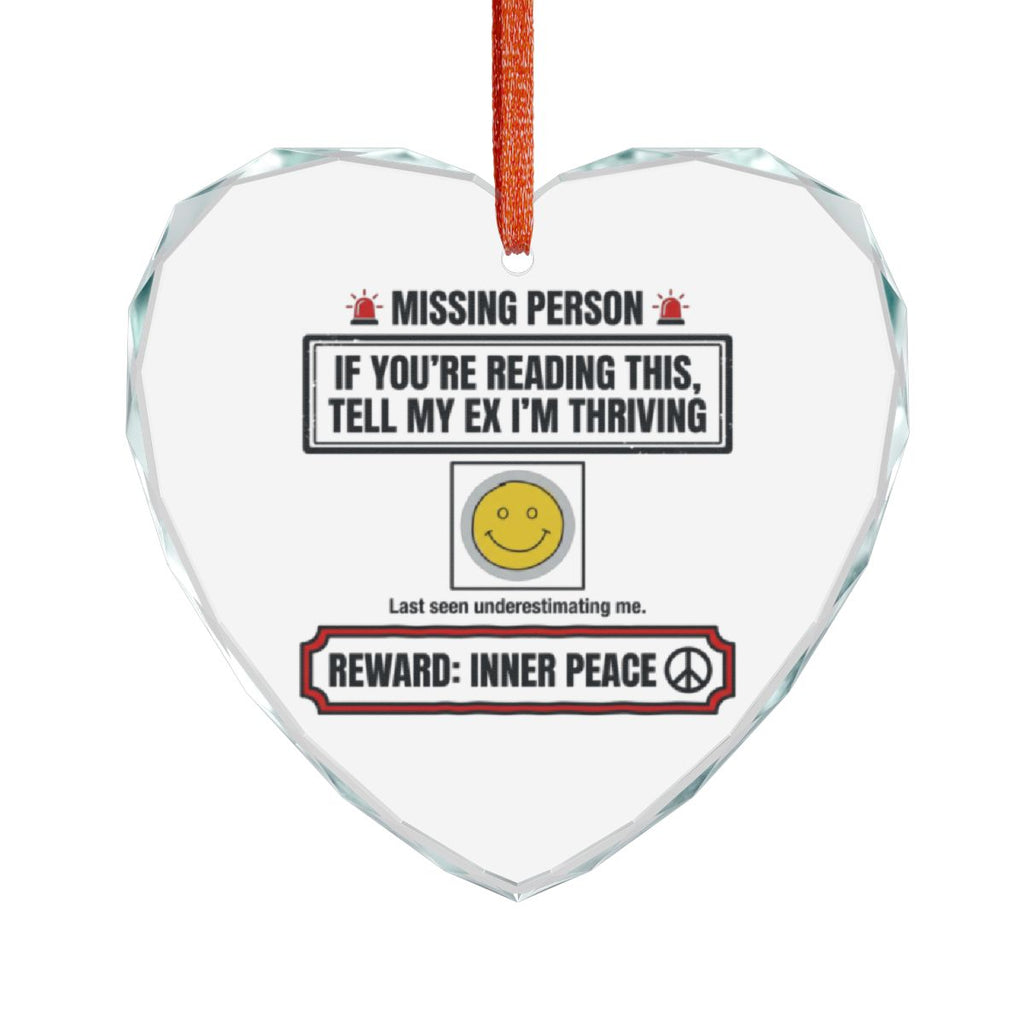 Missing Person Funny Ornament with Inner Peace Message