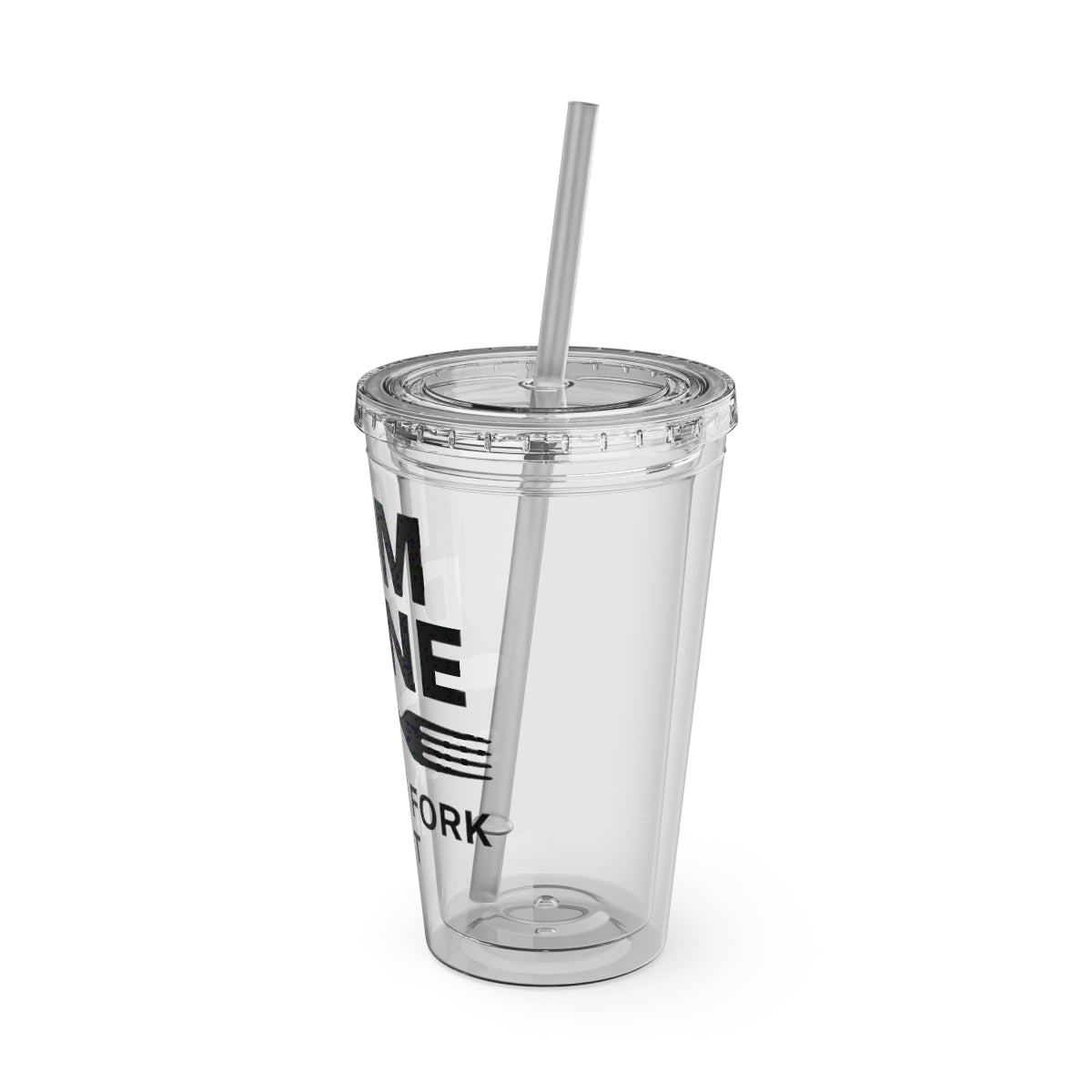 Clear Double-Wall Tumbler with Lid and Straw Cup Product