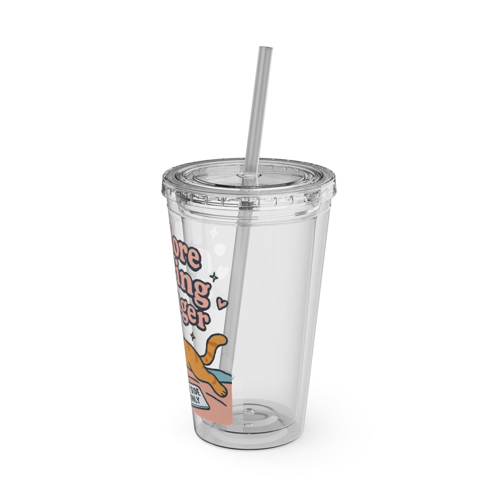 Cute Transparent Tumbler with Straw for Daily Use