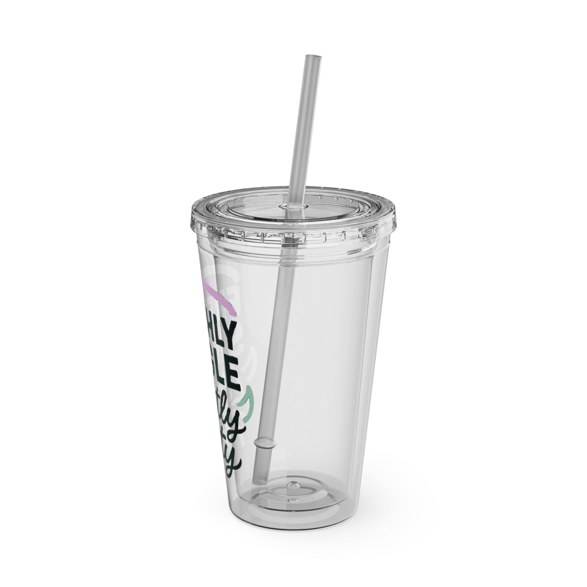 Reusable Clear Tumbler with Straw For Daily Hydration