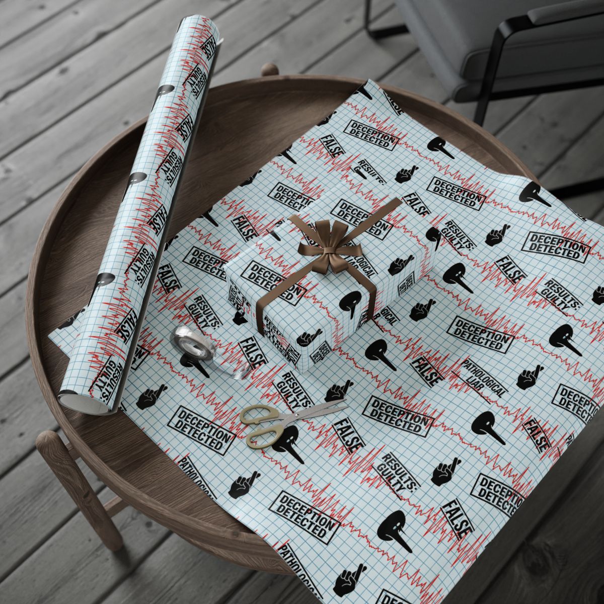 Deception Detected False Wrapping Paper Product