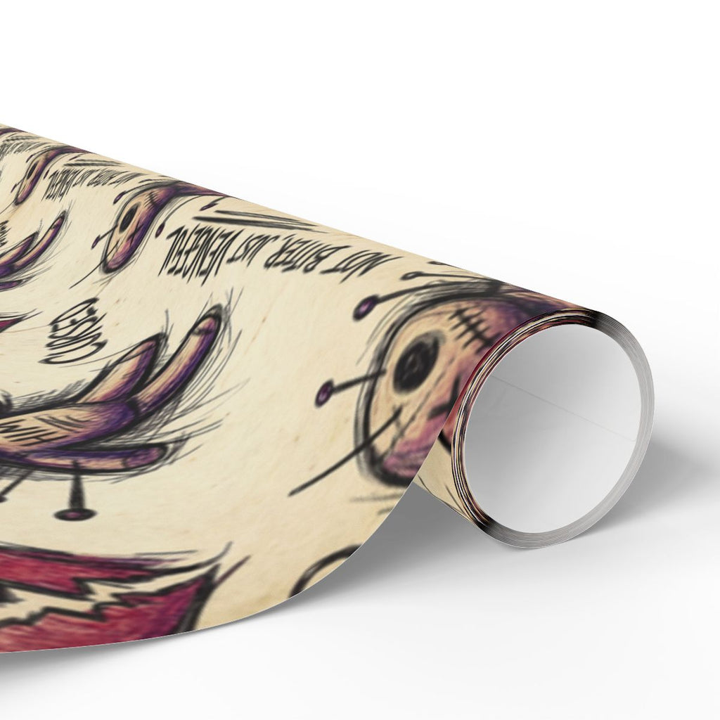 Retro Tattoo Style Wrapping Paper Roll for Gifts