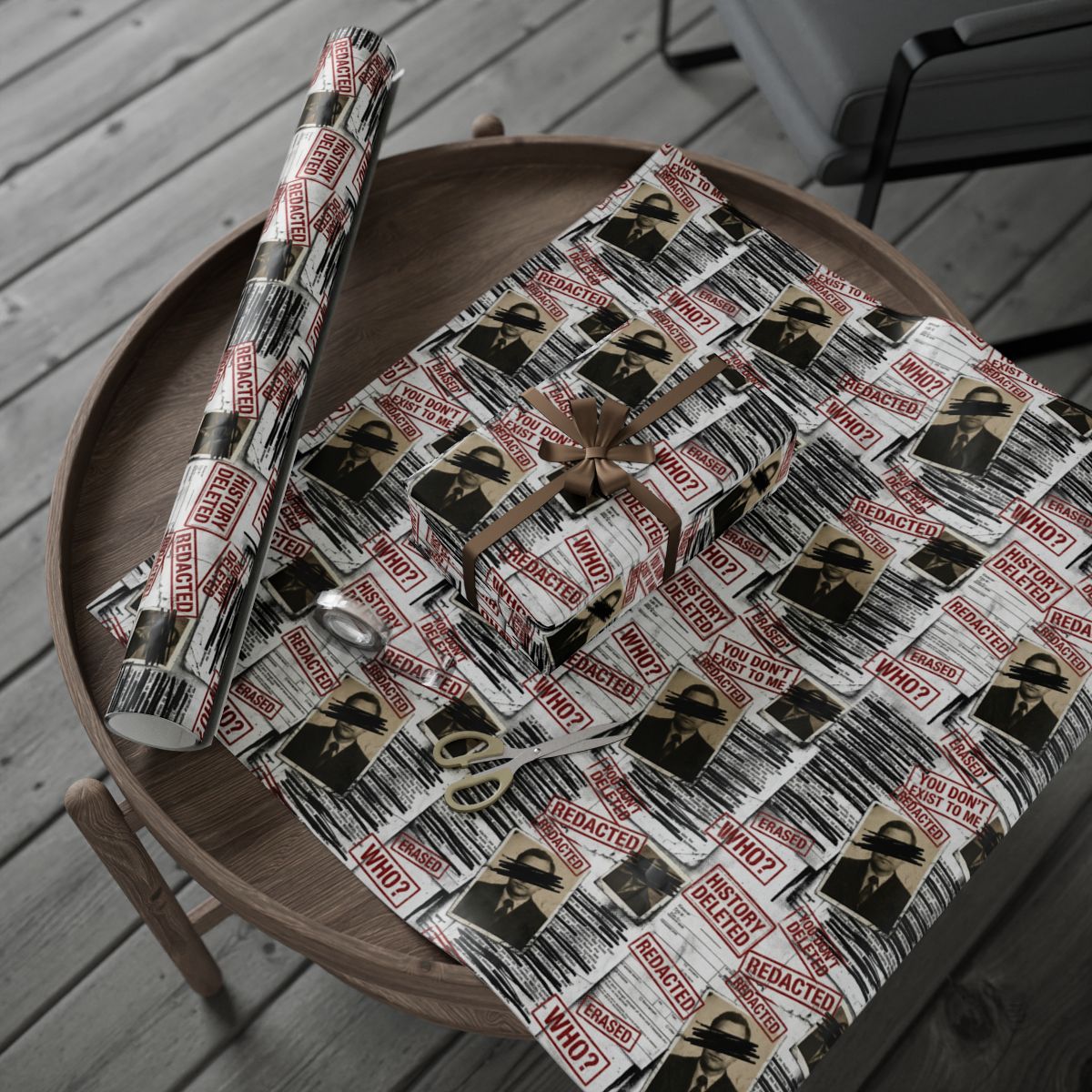 Mystery Themed Wrapping Paper for Unique Gifts
