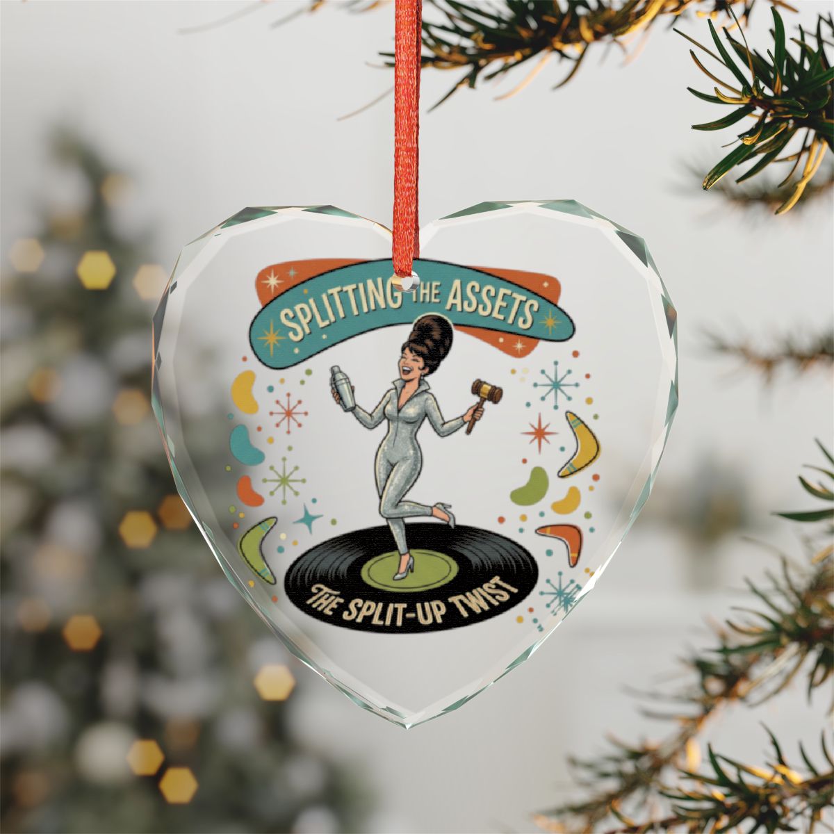 Splitting The Assets Christmas Ornament Holiday Decor