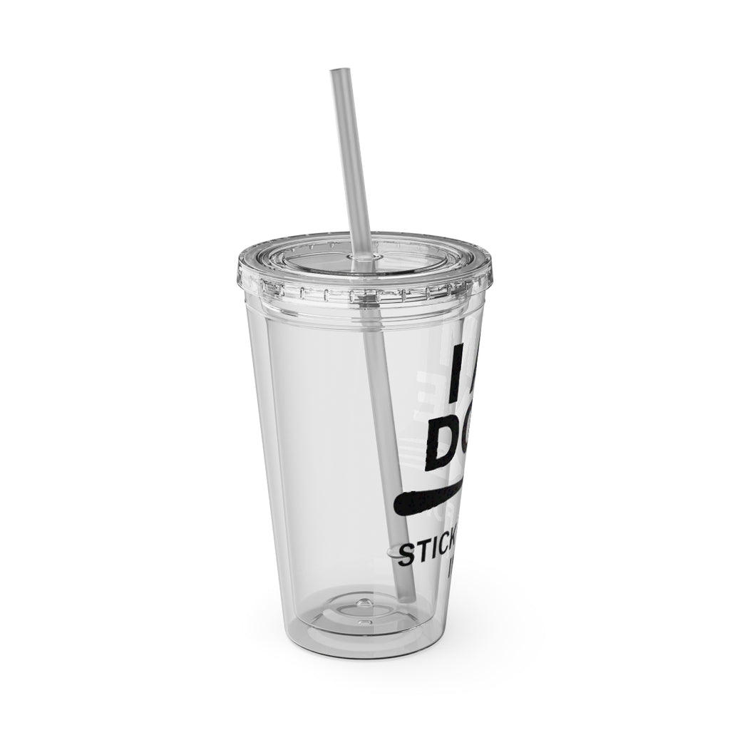 I Dog Stickers And Refill Tumbler With Straw