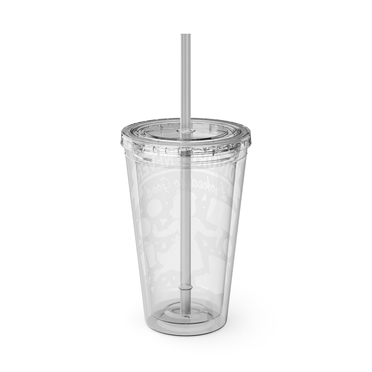 Transparent Tumbler with Lid and Straw for Refreshing Drinks