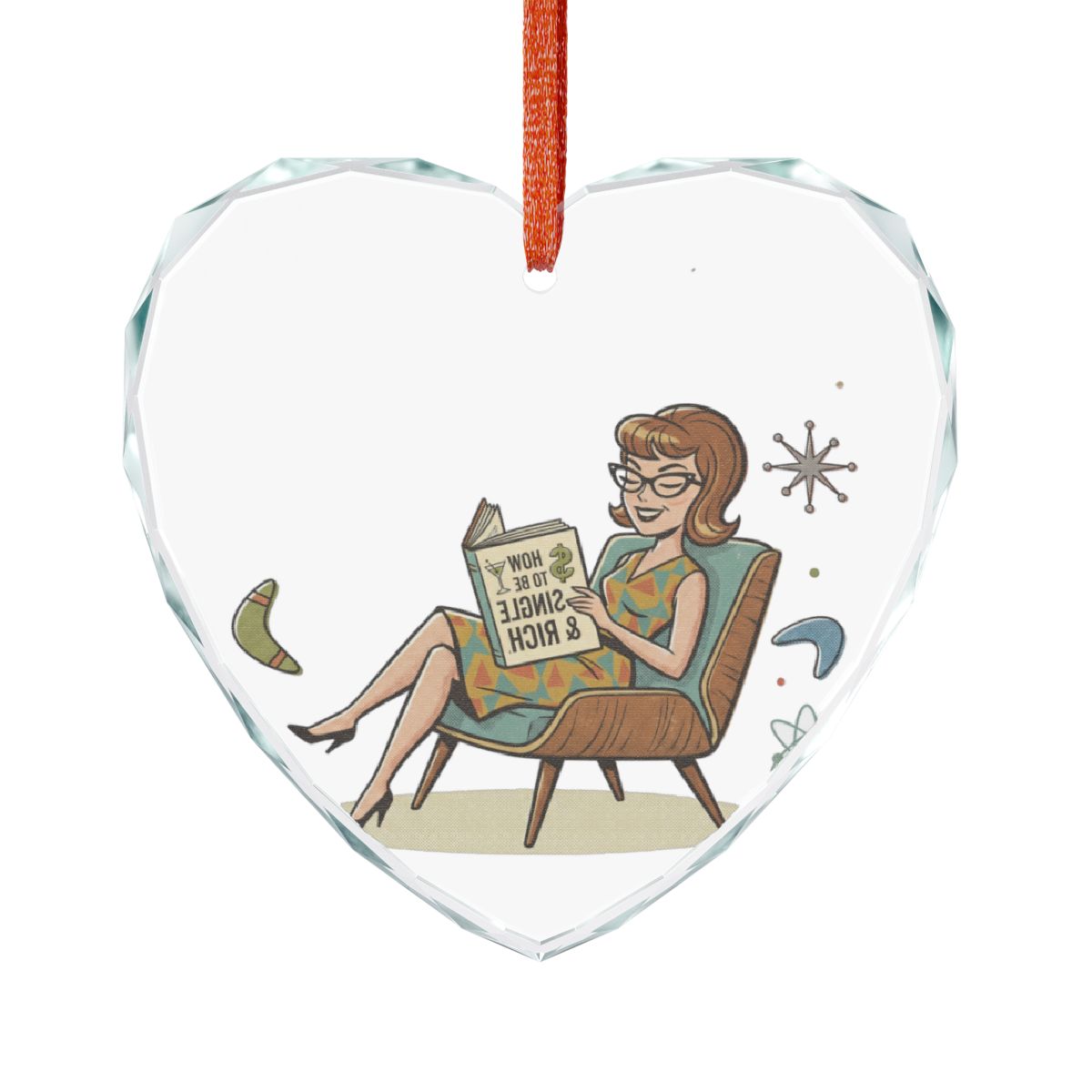 Retro-Inspired Heart Shaped Ornament for Home Decor