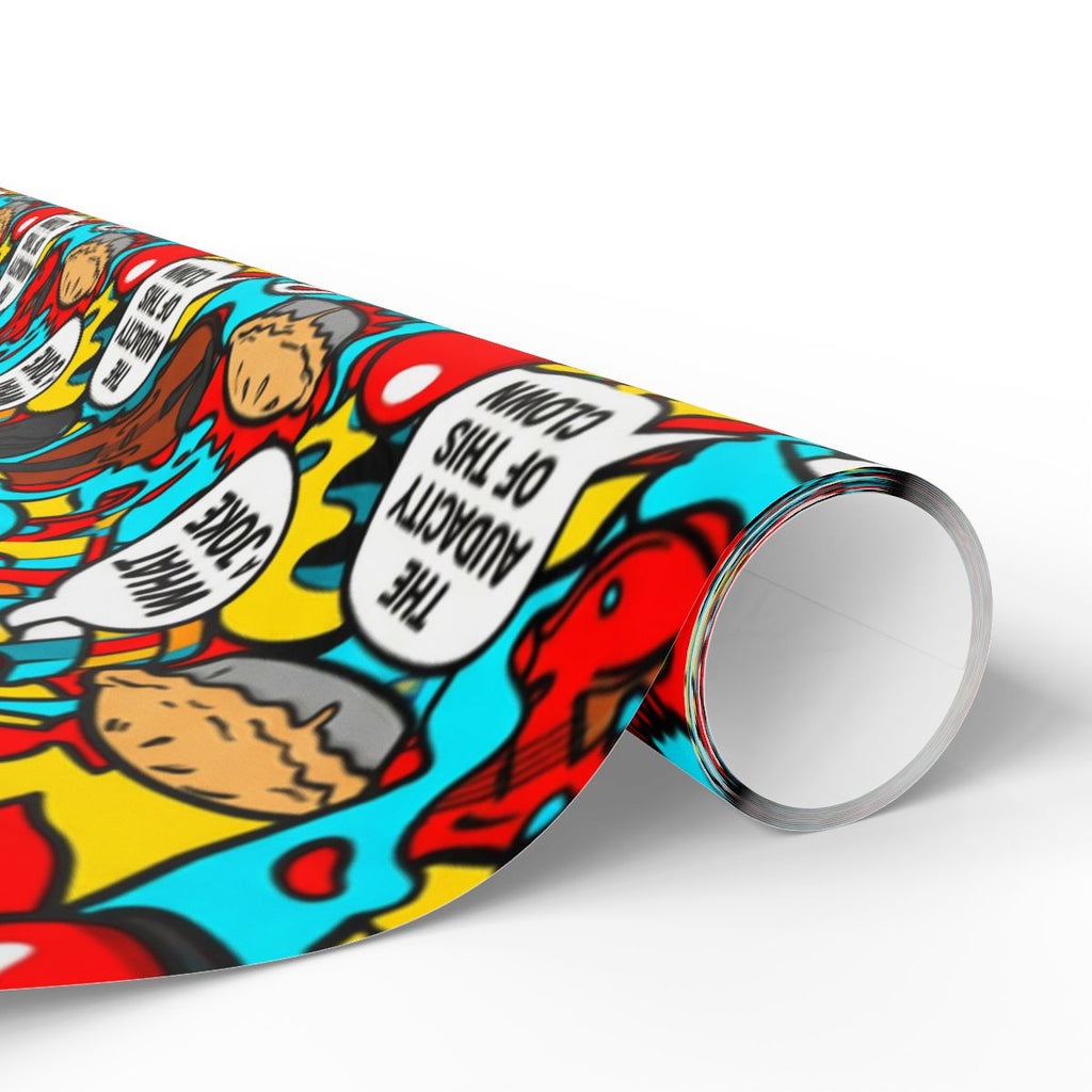 Colorful Pop Art Comic Style Wrapping Paper Product