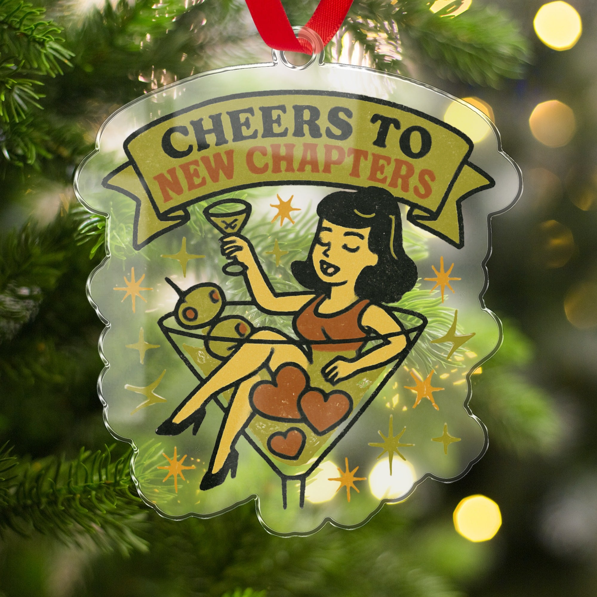Cheers to New Chapters Decorative Ornament