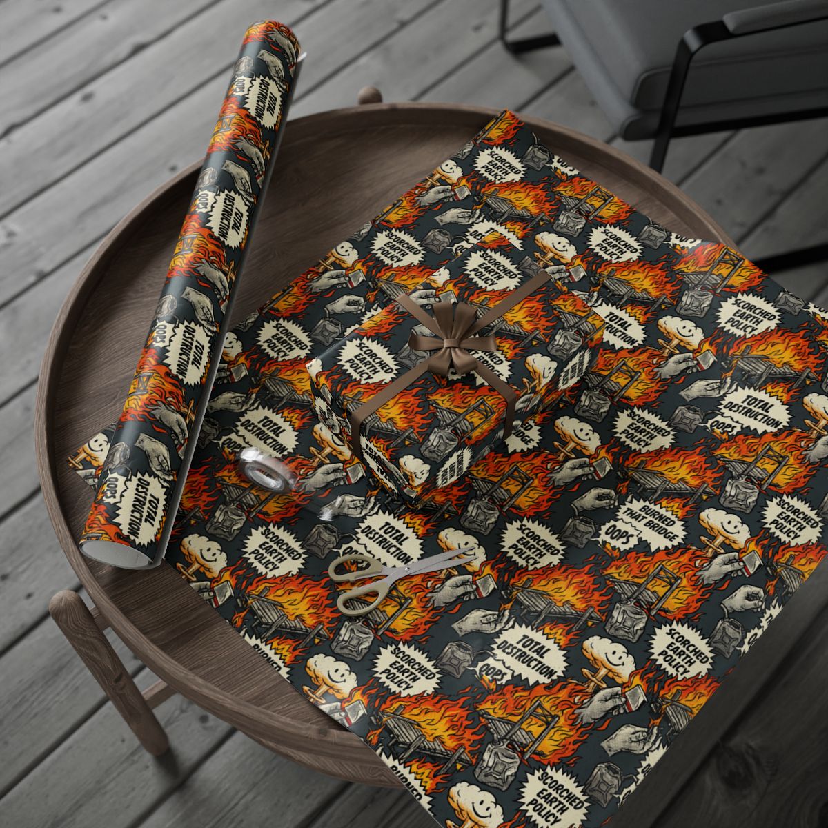 Comic Style Wrapping Paper with Bold Design