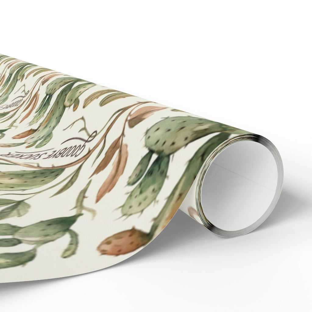 Watercolor Cactus Botanical Design Wrapping Paper