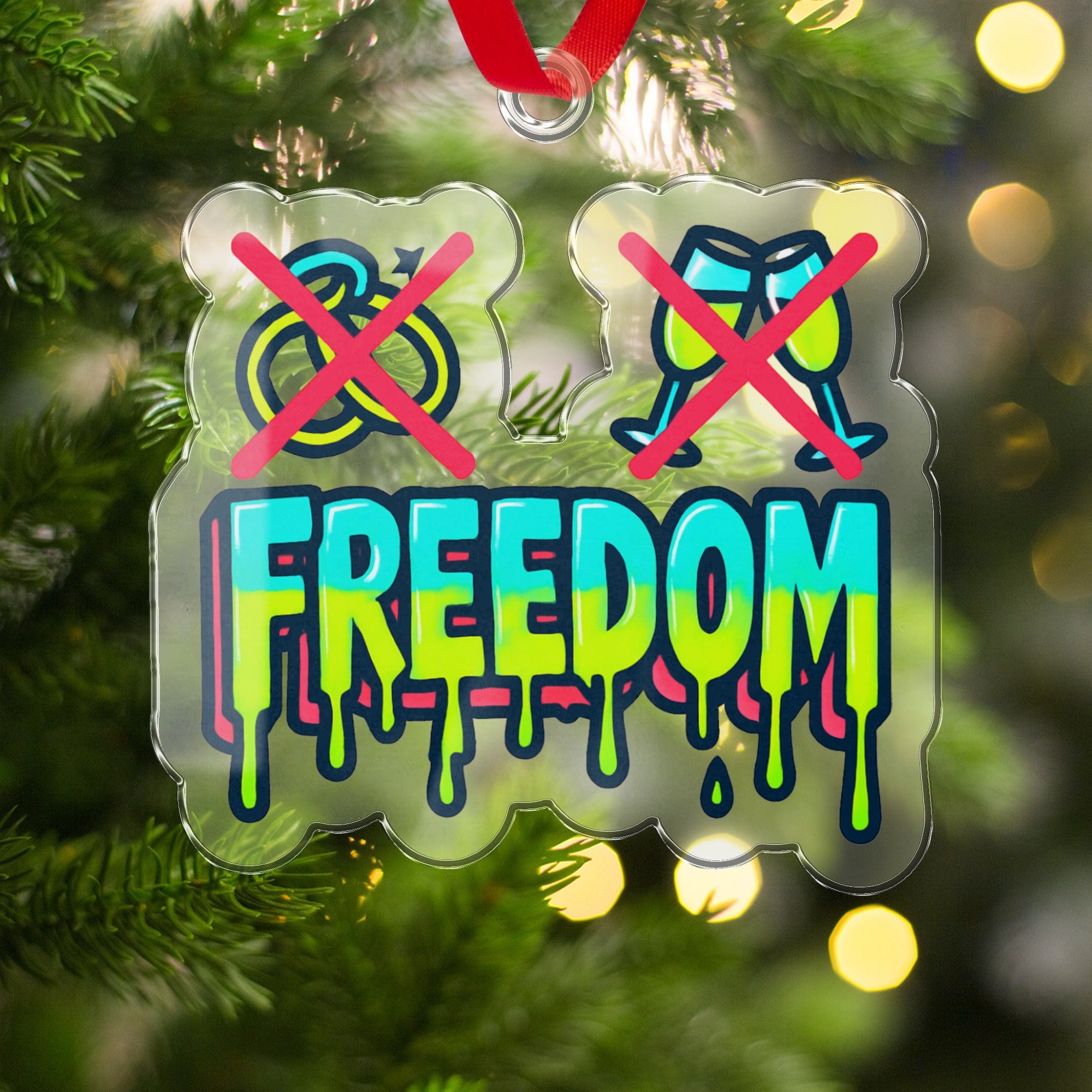 Unique Freedom Themed Holiday Ornament Décor