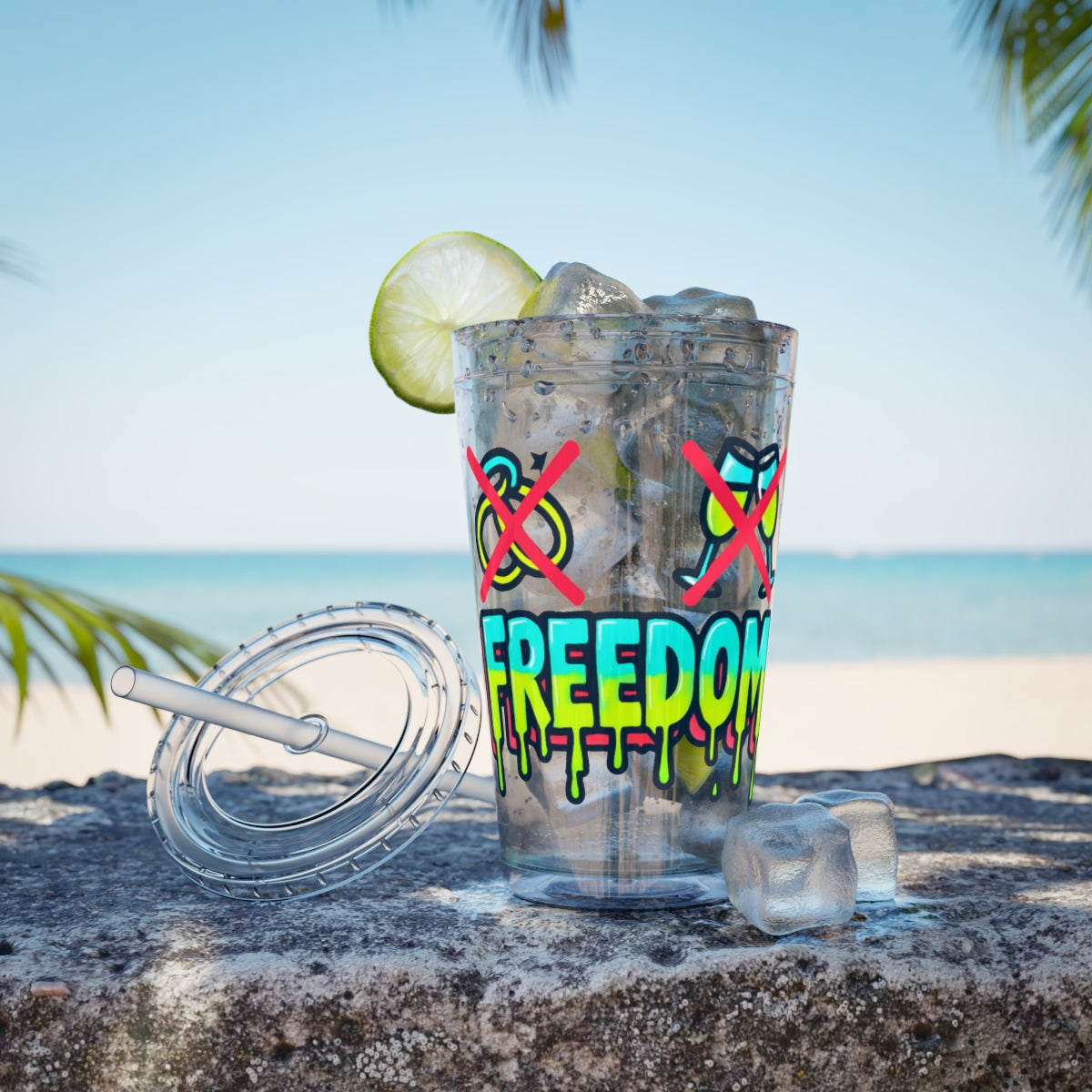 Freedom Graphic Tumbler Perfect for Summer Drinks