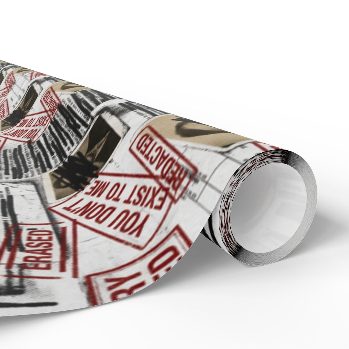 Distinctive rolled product with unique red warning signs