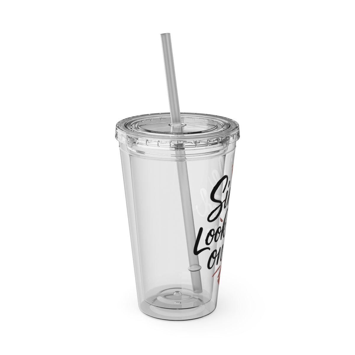 Stylish Transparent Tumbler with Motivational Quote