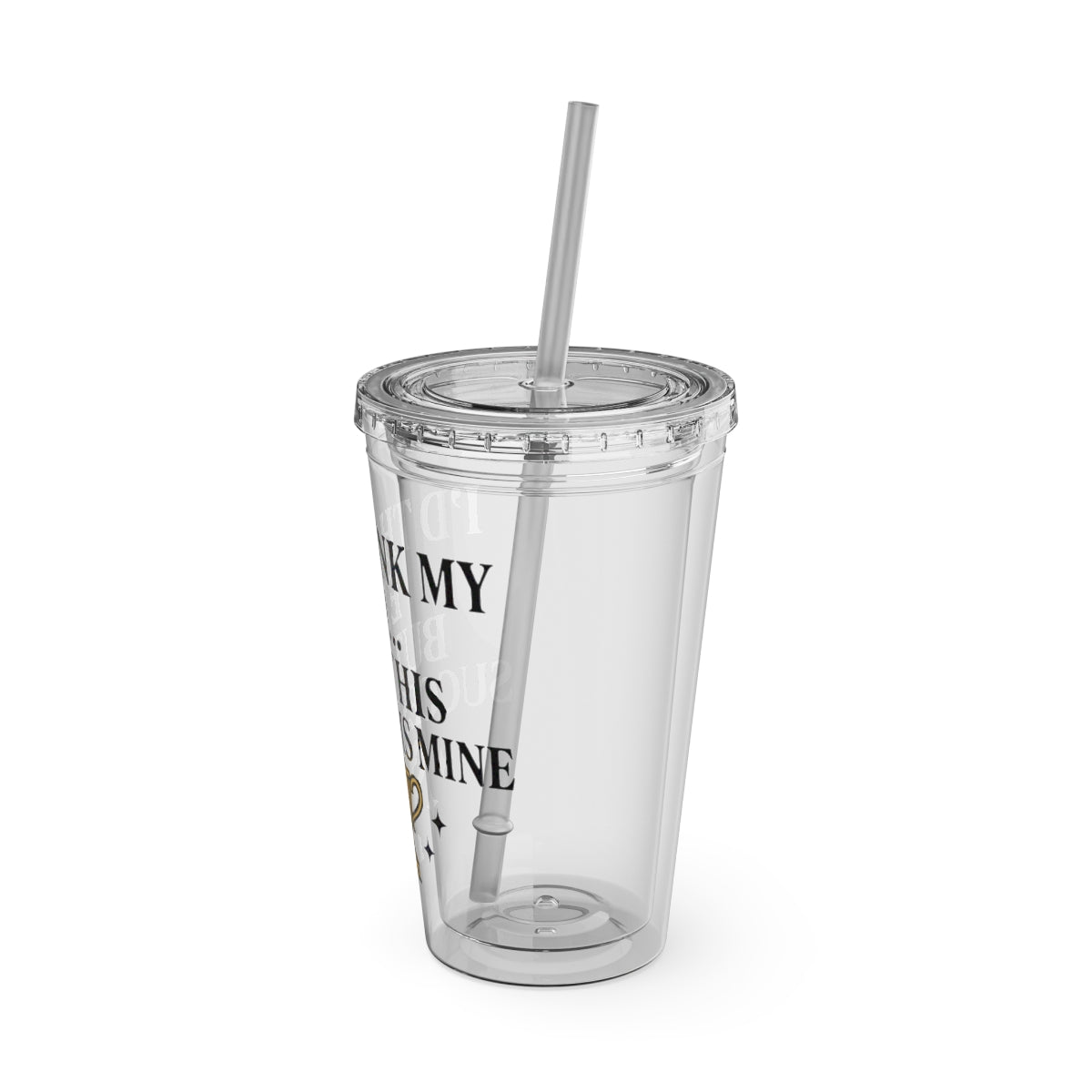 Funky Transparent Tumbler with Lid and Straw Product