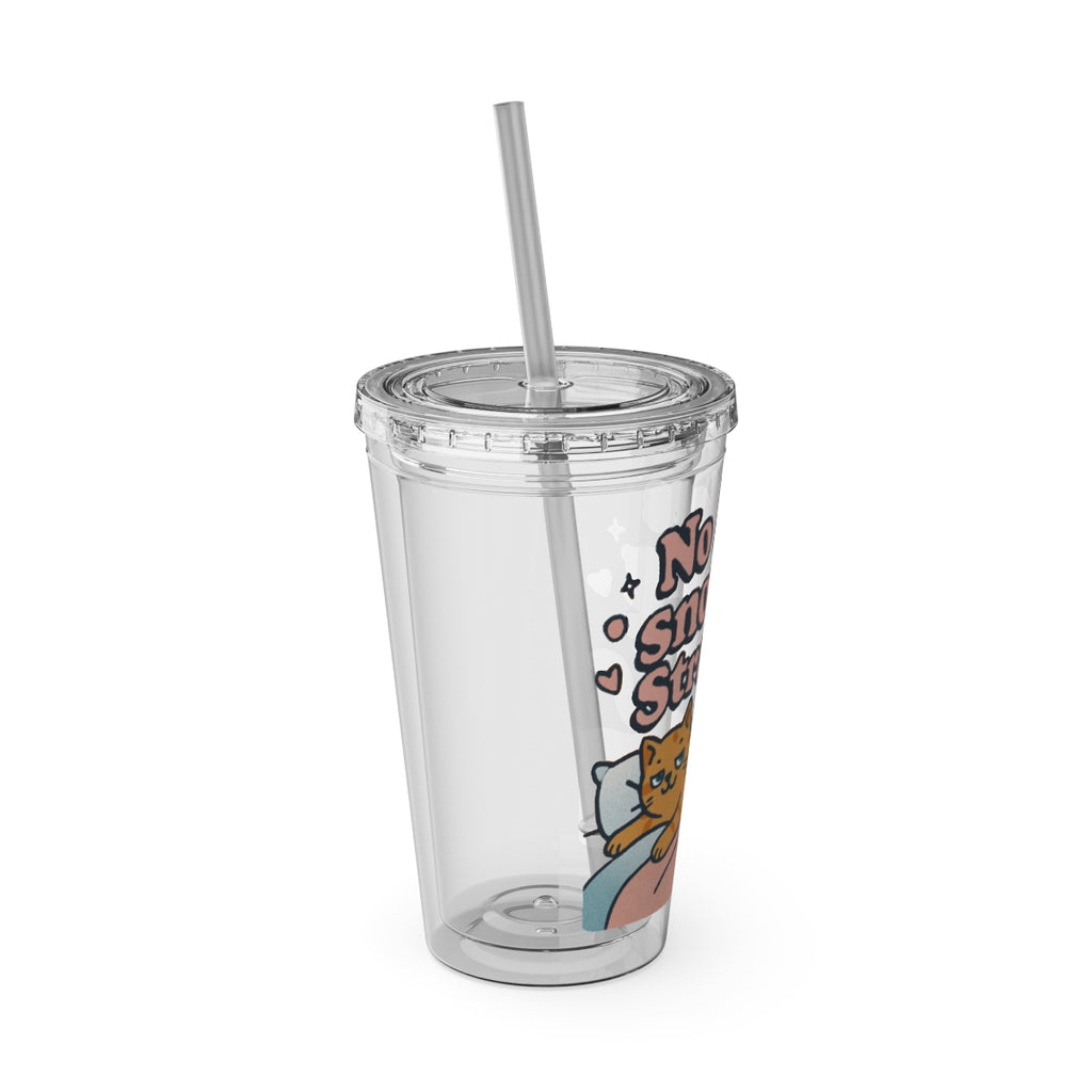 No Sleep Sipping Time Cat Themed Beverage Tumbler