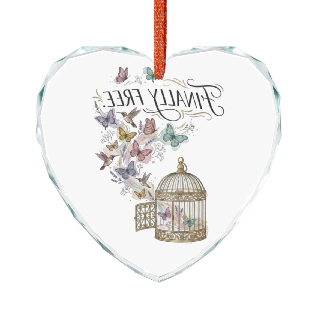 Beautiful Heart-Shaped Ornament with Butterfly Design